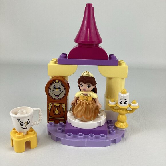 Lego Duplo Disney Princess Belle Ballroom Building 10960 Beauty Beast Cogsworth - Picture 1 of 6